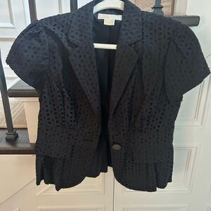 Michael Kors Black Blazer with Eyelet Detail